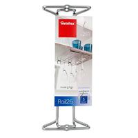 Metaltex Wijnglazenrek 26x11x4 cm 2 Stuks Zilver - thumbnail