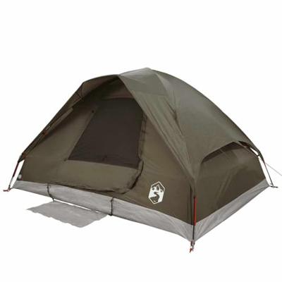 Koepeltent 4-persoons waterdicht bruin