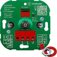 Ehmann 5591x0100 Draaidimmer Geschikt voor lampen: LED-lamp, Halogeenlamp, Gloeilamp Wit (RAL 9016) - thumbnail
