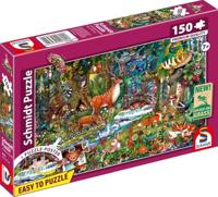 Puzzel - SCHMIDT SPIELE - Dieren van de Europese bossen - 150 stukjes - Vanaf 7 jaar - thumbnail