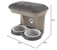 Bama pet hondenvoederbak 50x29x52 cm taupe - thumbnail