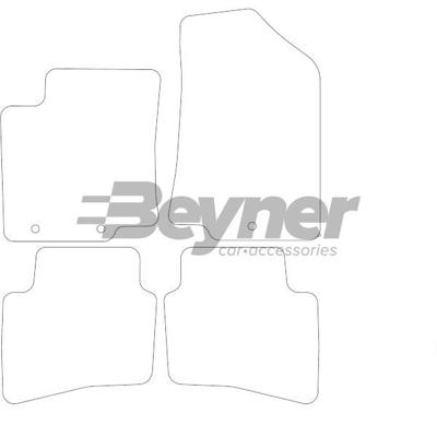 Velours Automatten passend voor Kia Rio 2012- 4-delig HL1346644