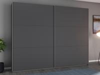 Kledingkast AYOSO 2 schuifdeuren 261 cm metaalgrijs - thumbnail