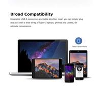 Akasa AK-CBUB54-10BK USB 2.0 0.48Gbps 100W USB Type-C 1m - thumbnail