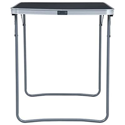 VidaXL Campingtafel inklapbaar met metalen frame 80x60 cm grijs