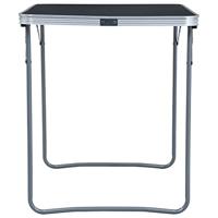 VidaXL Campingtafel inklapbaar met metalen frame 80x60 cm grijs - thumbnail