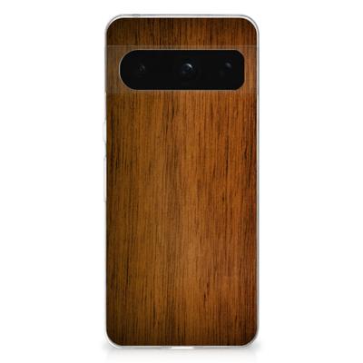 Google Pixel 8 Pro | Bumper Hoesje | Donker Hout
