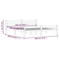 Bedframe massief grenenhout wit 180x200 cm - thumbnail