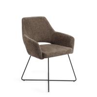 Jesper Home Yanai eetkamerstoel Checked Chestnut cross black - thumbnail