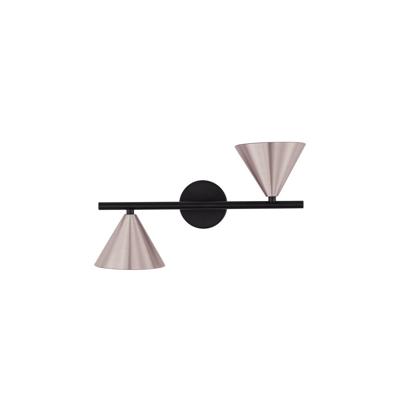 Lyora WandlampConico dubbel zwart met koffiebruin - 9011429