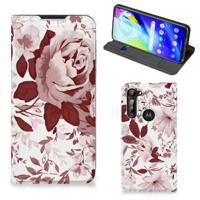 Bookcase Motorola Moto G8 Power Watercolor Flowers - thumbnail