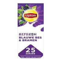 Lipton thee Feel Good Selection, zwarte thee bramen & zwarte bes, doos van 25 zakjes - thumbnail