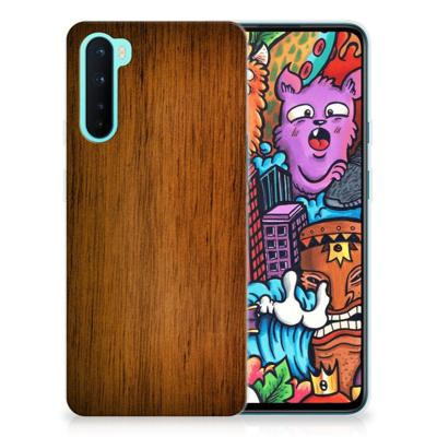 OnePlus Nord | Bumper Hoesje | Donker Hout OnePlus Nord | Bumper Hoesje | Donker Hout