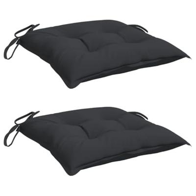 VidaXL Palletkussens 2 st 50x50x7 cm oxford stof zwart - thumbnail
