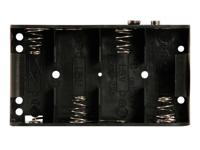 Koppeling met 4 batterijen C (LR14), met drukcontacten - thumbnail