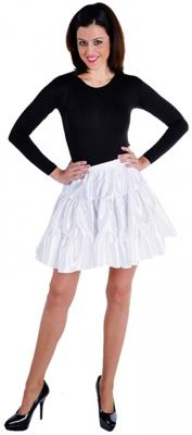 Volangen stroken rok wit