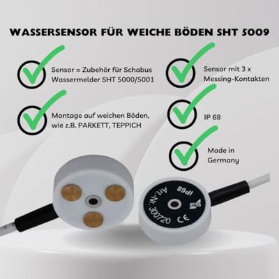 Schabus 300720 SHT 5009 Watersensor werkt op het lichtnet Schabus 300720 SHT 5009 Watersensor werkt op het lichtnet