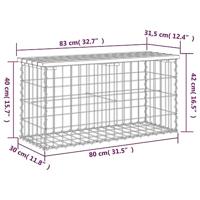 Tuinbank schanskorfontwerp 83x31,5x42 cm massief grenenhout - thumbnail