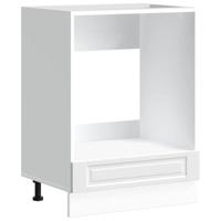 Ovenkast "Porto" bewerkt hout wit - thumbnail