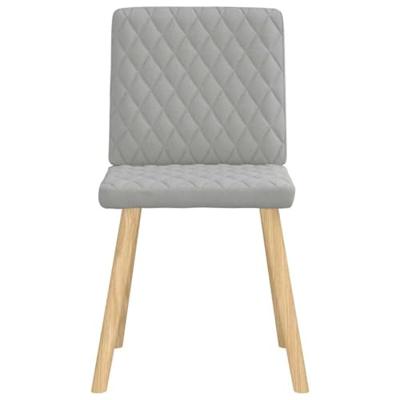 Eetkamerstoelen 4 st stof wolk grijs