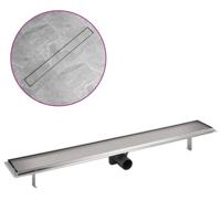 VidaXL Doucheafvoer rechthoekig 930x140 mm roestvrij staal - thumbnail