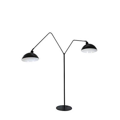 Light & Living Zwarte vloerlampOrion 2-lichts - 1850112