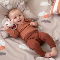 Done By Deer rammelaar met koord birdee blauw - thumbnail