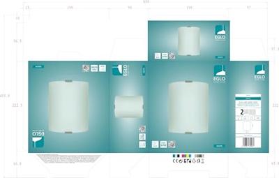 Eglo WandlampGrafik 21cm wit - 84028