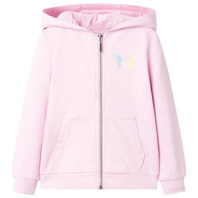VidaXL Kindervest met capuchon 116 lichtroze