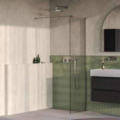 BRAUER Oblivion Inloopdouche - 60x200cm - glascoating - helder glas - Geborsteld RVS PVD GS-OBI1H60200NG