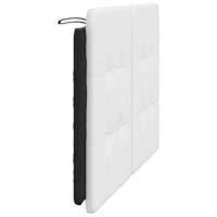 Hoofdbordkussen 140 cm kunstleer wit en zwart - thumbnail