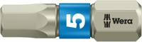 Wera 3840/1 TS Bits Zeskant, RVS, Hex-Plus, 5.0 x 25 mm - 1 stuk(s) - 05071075001 - thumbnail