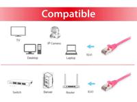 Equip 605582 RJ45 Netwerkkabel, patchkabel CAT 6 S/FTP 3.00 m Pink Vergulde steekcontacten 1 stuk(s) - thumbnail