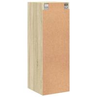 Wandkast met glazen deuren 35x37x100 cm sonoma eikenkleurig - thumbnail