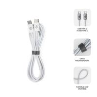 SUBBLIM USB-C naar USB-C Plus-kabel, 100 W, 1 m, snel opladen, PD 3.0, wit - thumbnail