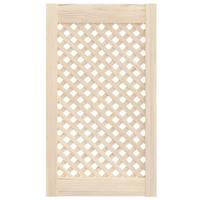 Kastdeuren met latwerk 2 st 39,5x69 cm massief grenenhout - thumbnail