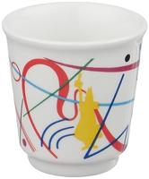 Italiaanse koffiezetset + 2 kopjes - BIALETTI - Mini-express KANDINSKY - 100 ml - Roestvrij staal / Blauw - thumbnail