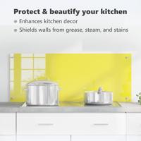 VidaXL Keuken spatscherm geel 100 x 40 cm gehard glas - thumbnail