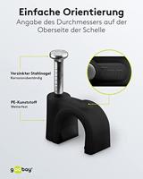 Goobay Kabelclip 7mm rond zwart box(100) - 4113232 - thumbnail