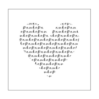 Mundart Stempel • embossing sjabloon duitse tekst "danke"