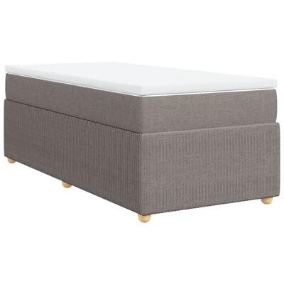 Boxspring met matras stof taupe 90x190 cm