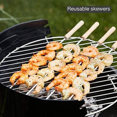 4 Spiesjes Houten Handvat - Fsc - Barbecook - thumbnail