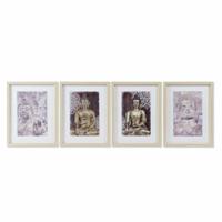 Schilderij DKD Home Decor Boeddha Orientaals (35 x 2 x 45 cm) (4 Stuks) - thumbnail