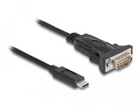 Delock USB 2.0 Adapter [1x USB-C stekker - 1x Serieel 9-polig] 64125 - thumbnail