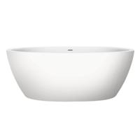 Vrijstaand Bad Xenz Sio 180x90x66 cm Solid Surface Wit - thumbnail