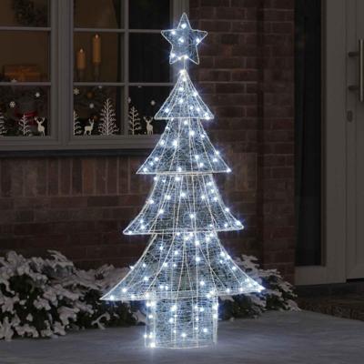 VidaXL Kerstboom met 160 led koudwit 150 cm acryl