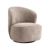 Tower Living Draaifauteuil 'Belvi' Chenille, kleur Oud Roze - thumbnail