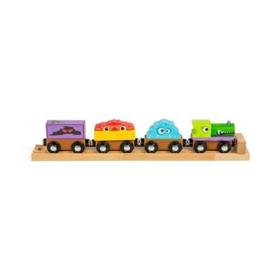 Bigjigs houten monster-trein, 4dlg. Bigjigs houten monster-trein, 4dlg.