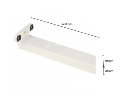 Dubbele led TL armatuur | IP22 | 60cm | Wit | ThatsLed Dubbele led TL armatuur | IP22 | 60cm | Wit | ThatsLed