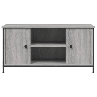 Tv-meubel 100x40x50 cm bewerkt hout grijs sonoma eikenkleurig